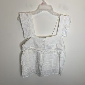 Hudson Gray Womens M White Sleeveless Blouse Top Shirt